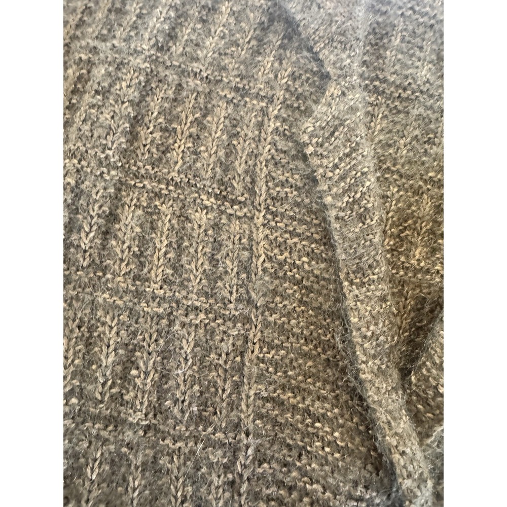 Sleeveless Sweater‎ Vest VTG 80s Mohair Brown Fuzzy Retro Chic Tailored Large - Picture 5 of 9